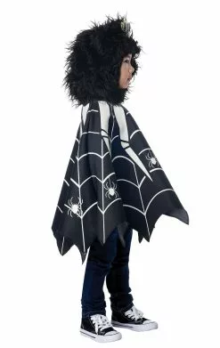 GENERIC Kids Glow-in-the-dark Spider Poncho Costume -Simply Fancy Dress Shop 00030479a02