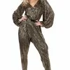GENERIC Womens Gold Disco Queen Costume