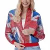 GENERIC Womens Union Jack Sequin Bomber Jacket -Simply Fancy Dress Shop 00095429p