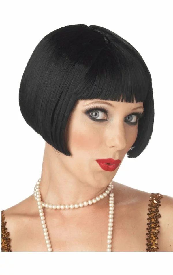1920s Flapper Black Wig 3 1920s Flapper Black Wig