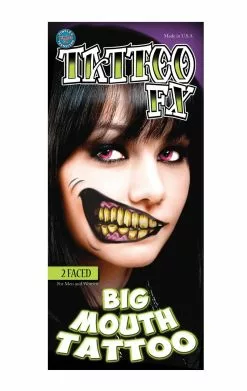 2 Faced Big Mouth Temporary Tattoo