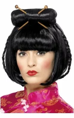 Smiffys Adult Asian Lady Black Wig