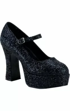 Adult Black Glitter Shoes