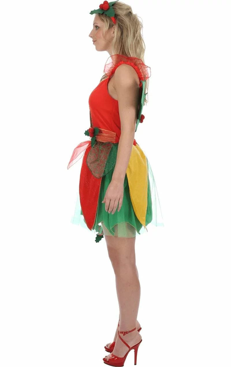 Adult Holly Fairy Costume 4 Adult Holly Fairy Costume - Image 2