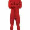 Adult Red Second Skin Suit -Simply Fancy Dress Shop adult red second skin suit 362282
