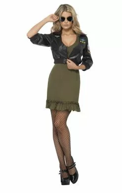 Simply Fancy Dress Shop 14 Smiffys Adult Top Gun Dress Costume