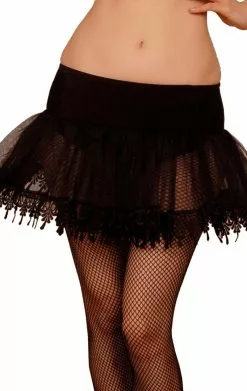 LEG AVENUE Black Teardrop Petticoat