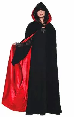 Black/Red Deluxe Velvet Cape