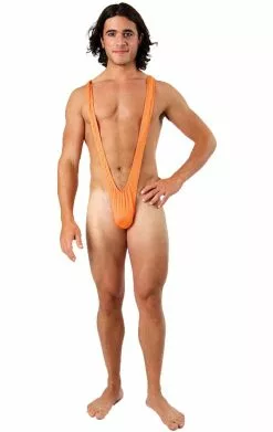 Borat Mankini Thong Swimsuit (Luminous Orange)