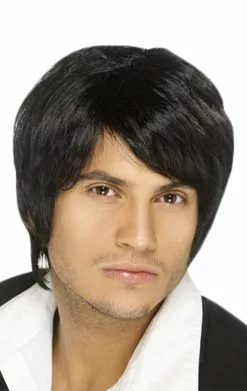 Smiffys Boy Band Wig (Black)