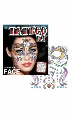 Carnival Face Temp Tattoo