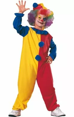 Child Clown Kids Halloween Fancy Dress Costume
