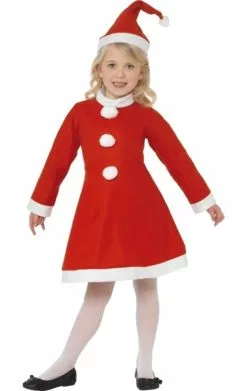 Smiffys Child Santa Girl Costume
