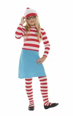 Smiffys Kids Wheres Wally Girl Costume