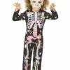 GENERIC Childrens Skeleton Rose Gold Sparkle Costume -Simply Fancy Dress Shop childrens skeleton rose gold sparkle costume 808425