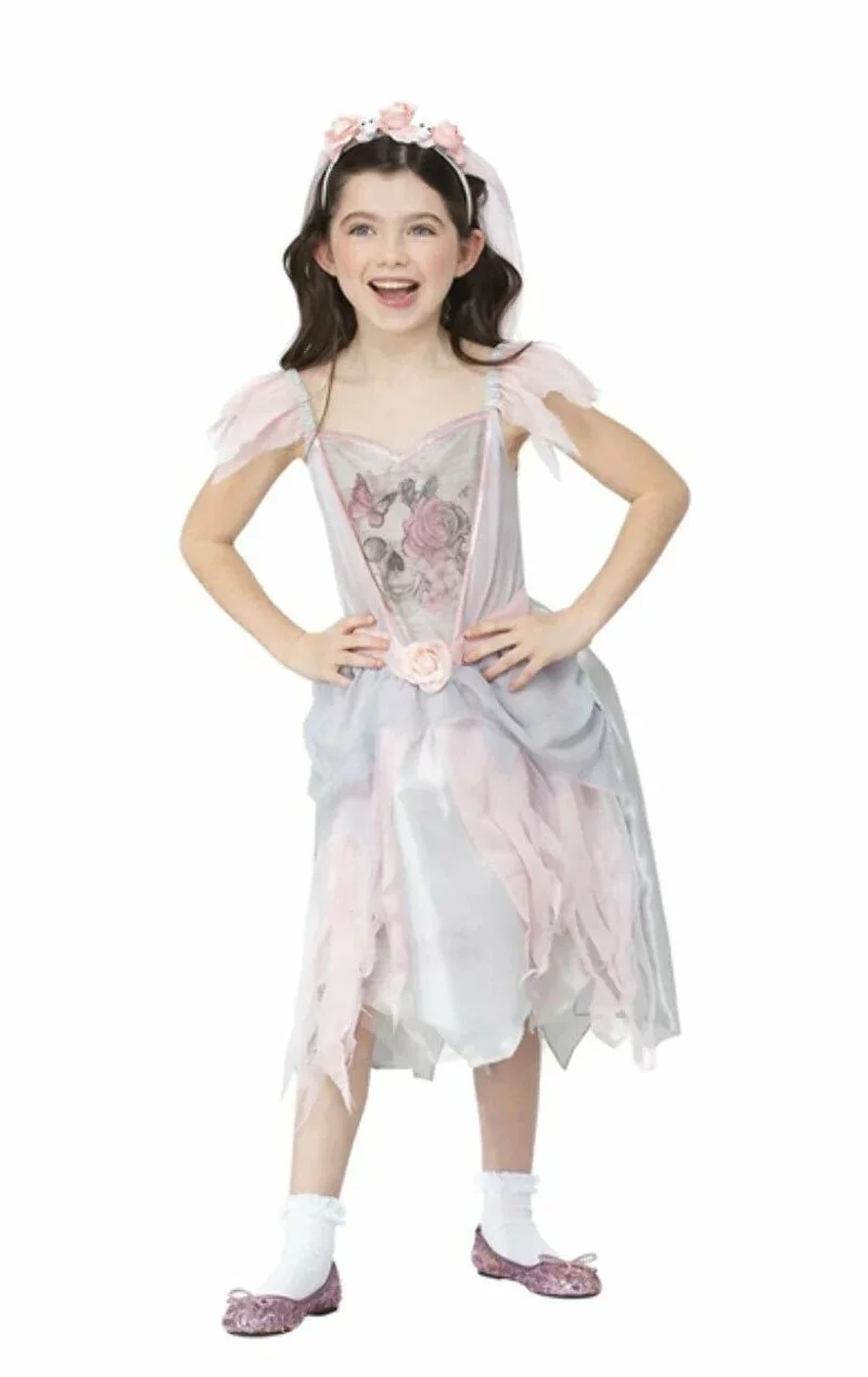 GENERIC Childrens Vintage Ghost Bride Costume 4 GENERIC Childrens Vintage Ghost Bride Costume - Image 2