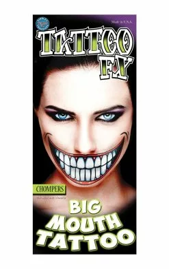 Chompers Big Mouth Temporary Tattoo
