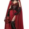 Womens Dark Red Riding Hood Costume