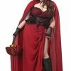 Adult Plus Size Dark Red Riding Hood Costume -Simply Fancy Dress Shop dark red riding hood costume plus size 762627