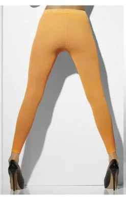 Smiffys Footless Tights NEON ORANGE