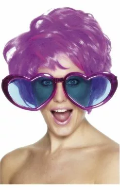 Smiffys Giant Heart Glasses Accessory