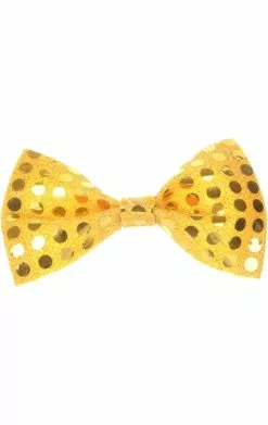 Gold Sequin Bow Tie