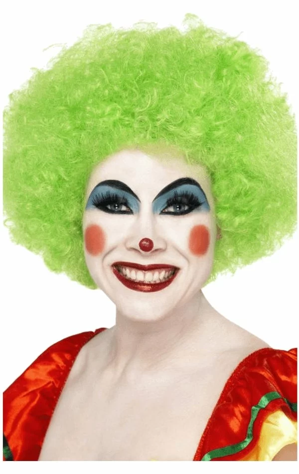 Green Clown Afro Wig 3 Green Clown Afro Wig