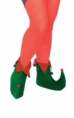 Green Elf Boots With Pom Poms