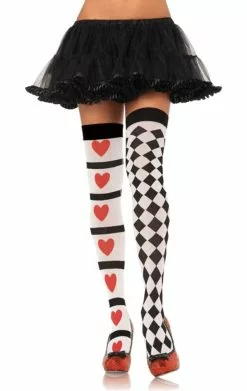 Harlequin & Heart Stockings