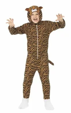 Smiffys Kids Tiger Jumpsuit Costume -Simply Fancy Dress Shop kids tiger jumpsuit costume 965737