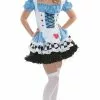 LEG AVENUE Womens Alice Miss Wonderland Costume -Simply Fancy Dress Shop miss wonderland 503983
