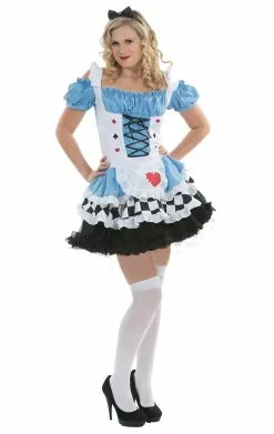 LEG AVENUE Womens Alice Miss Wonderland Costume
