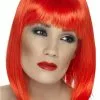 Smiffys Neon Red Glam Wig -Simply Fancy Dress Shop neon red glam wig 407862
