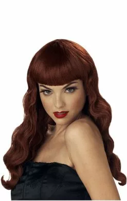 Pin Up Girl Long Red Wig