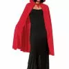 RED 45'' Fabric Cape (Unisex) -Simply Fancy Dress Shop red 45 fabric cape unisex 385491