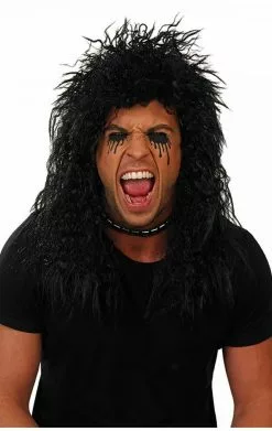 GENERIC Rocker Frizz Long Black Wig