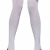 Smiffys White Stockings With Bow 2 Smiffys White Stockings With Bow -Simply Fancy Dress Shop white stockings with bow 300868