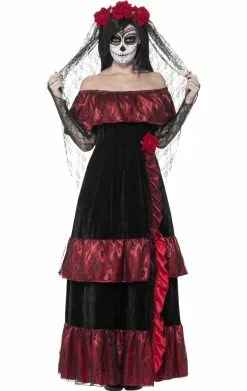 Smiffys Womens Day Of The Dead Bride Costume