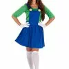 GENERIC Womens Green Italian Plumber Dress -Simply Fancy Dress Shop womens green italian plumber dress 884412