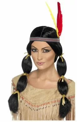 Smiffys Women's Indian Wig