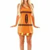 Womens Orange Crayon Fancy Dress Costume -Simply Fancy Dress Shop womens orange crayon fancy dress costume 629719