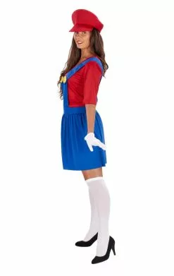 GENERIC Womens Red Italian Plumber Dress -Simply Fancy Dress Shop womens red italian plumber dress 153177
