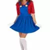 GENERIC Womens Red Italian Plumber Dress -Simply Fancy Dress Shop womens red italian plumber dress 747070