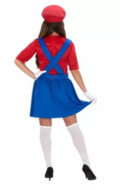 GENERIC Womens Red Italian Plumber Dress -Simply Fancy Dress Shop womens red italian plumber dress 951656