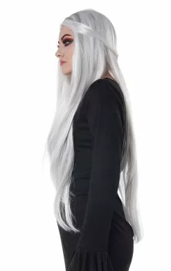 GENERIC Womens White Extra Long Cosplay Wig -Simply Fancy Dress Shop womens white extra long cosplay wig 144702